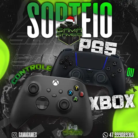 Post quadrado de sorteio de um controle de videogame